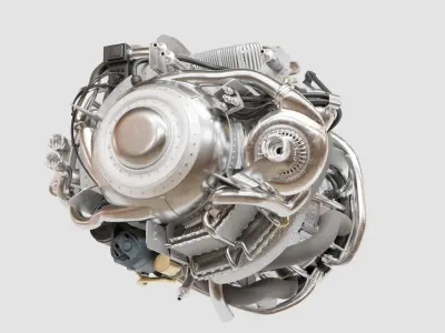 Sci-fi rocket engine 3D model