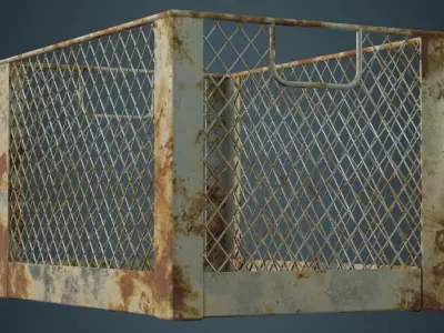 Crate 2B Low-poly 3D model