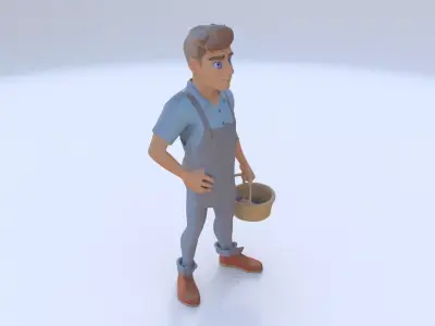 Retail Store Employee male 3D model
