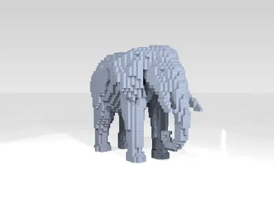 Elephant Voxel 3D model