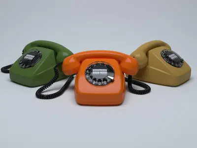 Rotary Telephones Collection 3D model