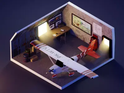 Cessna 172 SP Hanggar 3D model