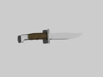 Dagger knife Low-poly 3D model 2