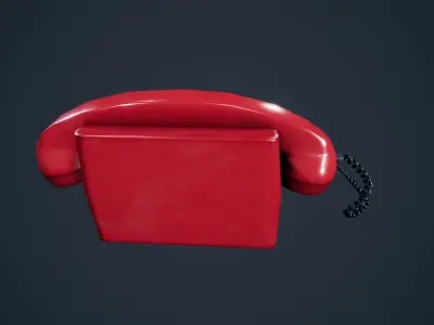 Vintage Telephone Rotary Low-poly 3D model purchase