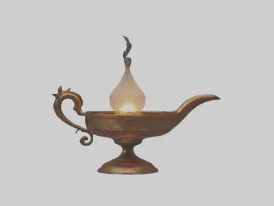 Oillamp Model Low-poly 3D model