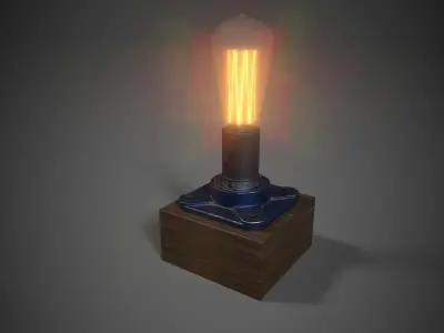Industrial lamp Low-poly 3D model purchase