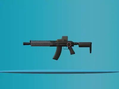 Ak 105 alpha model gun   Low-poly 3D model
