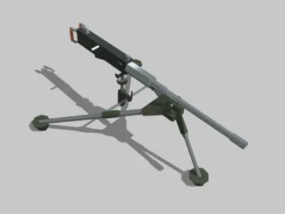 M2 Browning Free low-poly 3D model