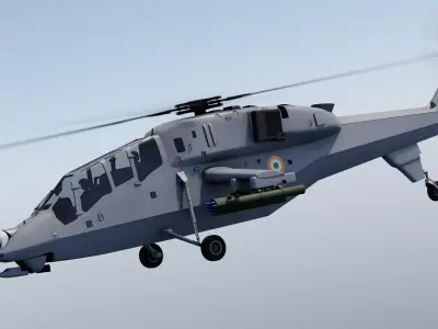 HAL LCH Prachand Millitary Attack Helicopter 3D model