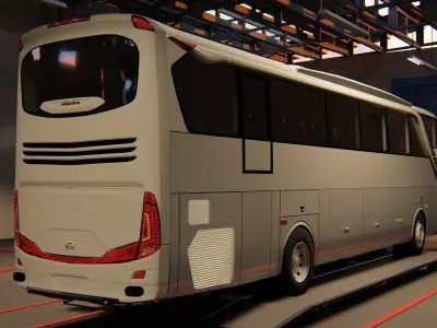 Indonesian Bus AdiPutro JetBus Free 3D model