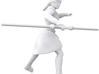 Ancient Dark Female Warrior 3D print model