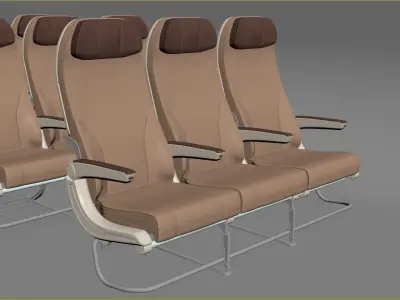 airplane passenger seat 3D model
