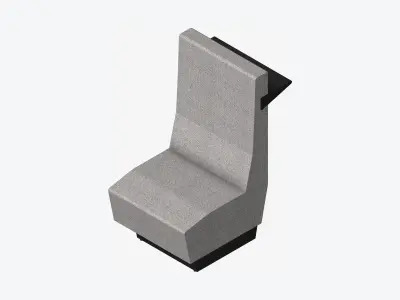Seating - Contemporary - Blume - Extension - High Back Low-poly 3D model buy