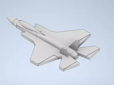  f-35 inspired fighter jet model toy 3D print model