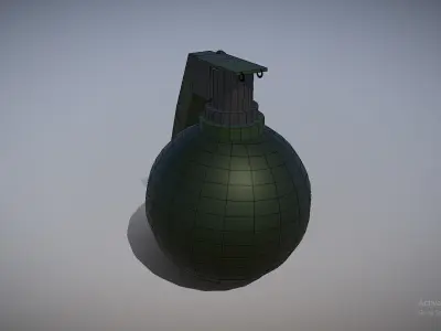 Hand Grenade 3D model 2