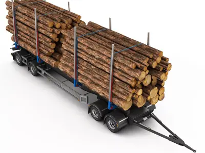 Timber Trailer JYKI 3D model