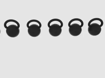 Kettlebells plastic earring hooks Free 3D model