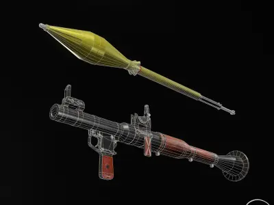 RPG-7 Low-poly 3D model