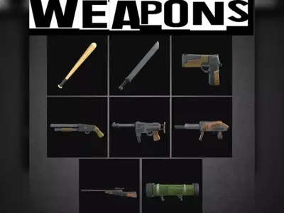 Weapons  Low-poly 3D model