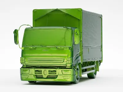 Cargo box truck 3d model 3D model