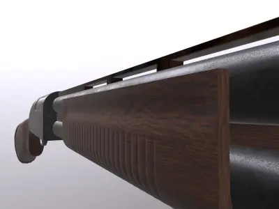 Shotgun W-870 Low-poly 3D model