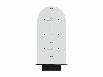 Store Glass Bullet Display with Base 3D model