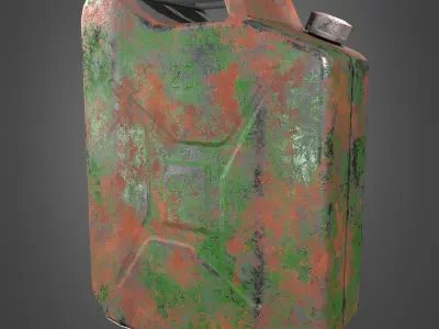 Canister Realistic Low-poly 3D model rusty Low-poly 3D model