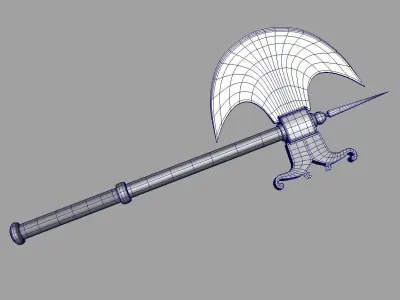 Weapon viking axe Low-poly 3D model