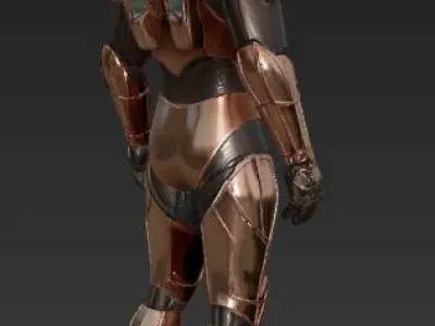 Iron Lady Sci-Fi Premium 3D Model Rigged   3D model