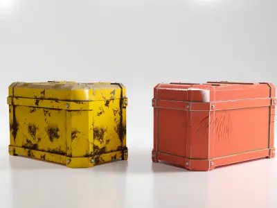 Stylized Loot Crate - Game Ready 3D Model Chest Low-poly 3D model