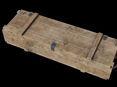 Military Wooden Chest Package 3D model