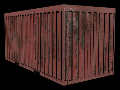 Shipping Container Low-poly 3D model purchase