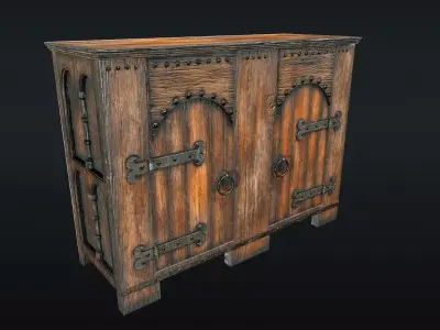 Medieval Cupboard Free 3D model