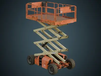 Scissor Lift 2B Low-poly 3D model