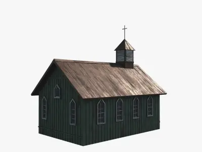 Church 01 Low-poly 3D model