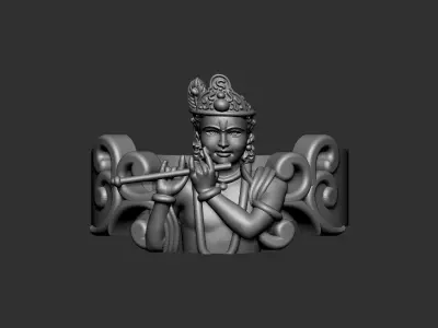 Krishna Ji Ring Ready 3D Print Model 3D print model