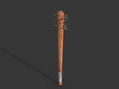 Low Poly Baseball with nails Low-poly 3D model