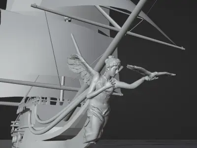 Pirate ship Low-poly 3D model order
