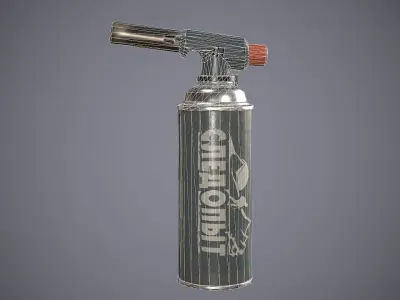Blowtorch fire extinguisher Low-poly 3D model