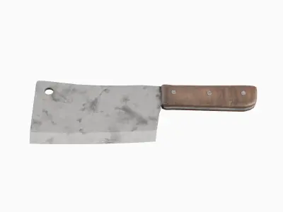 Meat Cleaver C 01 Low-poly 3D model