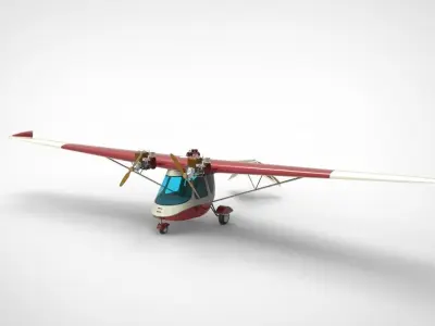 Ultraflight Lazair airplane 3D model buy
