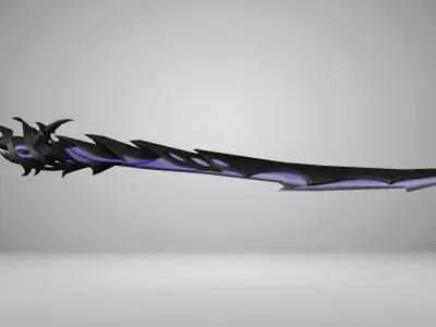 Futuristic Sword Low-poly 3D model order