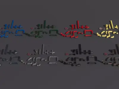Modular Pipe Elements Free 3D model
