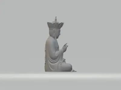 Ksitigarbha Bodhisattva Buddha Statue 3D print model 3