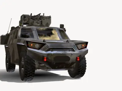 conceito Veiculo Blindado 4x4 Bope Low-poly 3D model