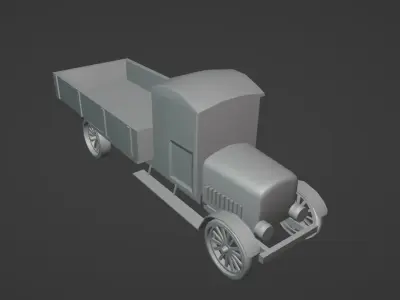 Brockway 1925 Low-poly 3D model