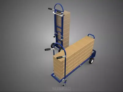 HEAVY DUTY CONVERTIBLE TROLLEY CART DOLLY HAND TRUCK HANDTRUCK 4 3D model