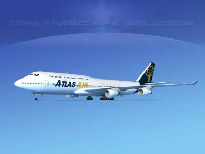 Boeing 747-8I Jumbo Jet Atlas 3D model