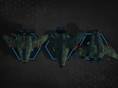Sci-Fi Space Ship 3D model