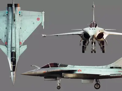 Dassult Raffale Fighter jet 3d model 3D model